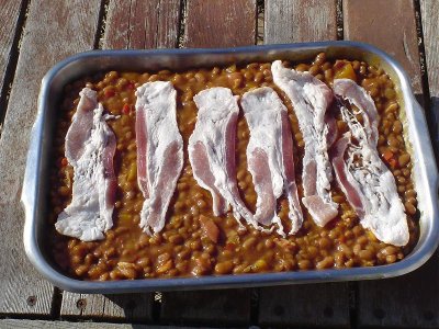 3-21-2008 Jacks Old South peach BBQ Baked Beans ready for Smoker.jpg
