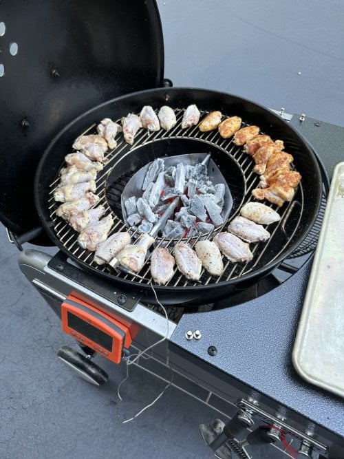 Cooking with a weber kettle sale