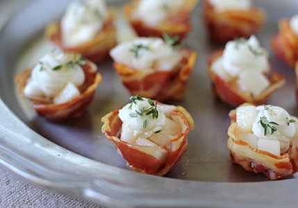 pancetta cups with goat cheese and pears.jpg