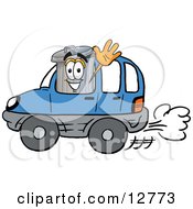 12773_garbage_can_mascot_cartoon_character_driving_a_blue_car_and_waving.jpg